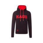Hagg - Sweat à capuche homme noir/ rouge | - Ohlala