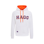 Hagg - Sweat à capuche homme blanc/ orange/ bleu roi | - Ohlala