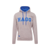 Hagg - Sweat à capuche homme gris/ bleu roi | - Ohlala