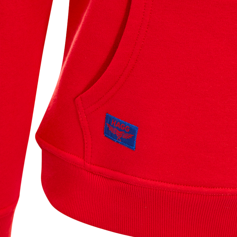 Hagg - Sweat à capuche homme rouge/ bleu roi