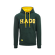 Hagg - Sweat à capuche homme vert/ jaune | - Ohlala