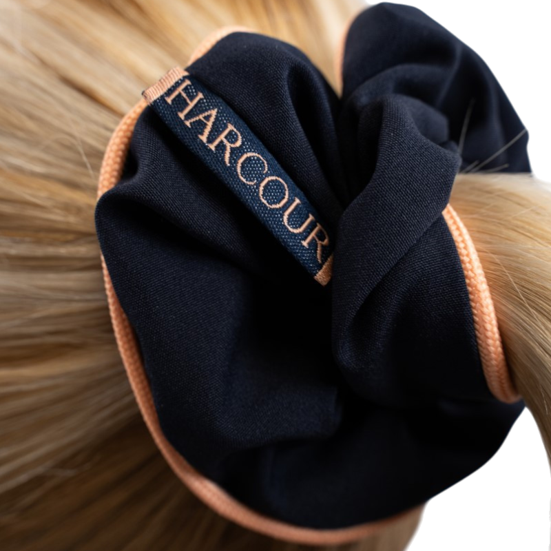 Harcour - Élastique pour les cheveux Spidy chouchou marine/ abricot