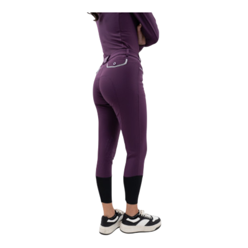 Harcour - Pantalon d'équitation polaire femme Jaipur figue