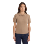 Harcour - Polo manches courtes femme Cherry moka