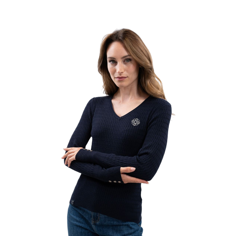 Harcour - Pull femme Antoinette marine Harcour x Versailles