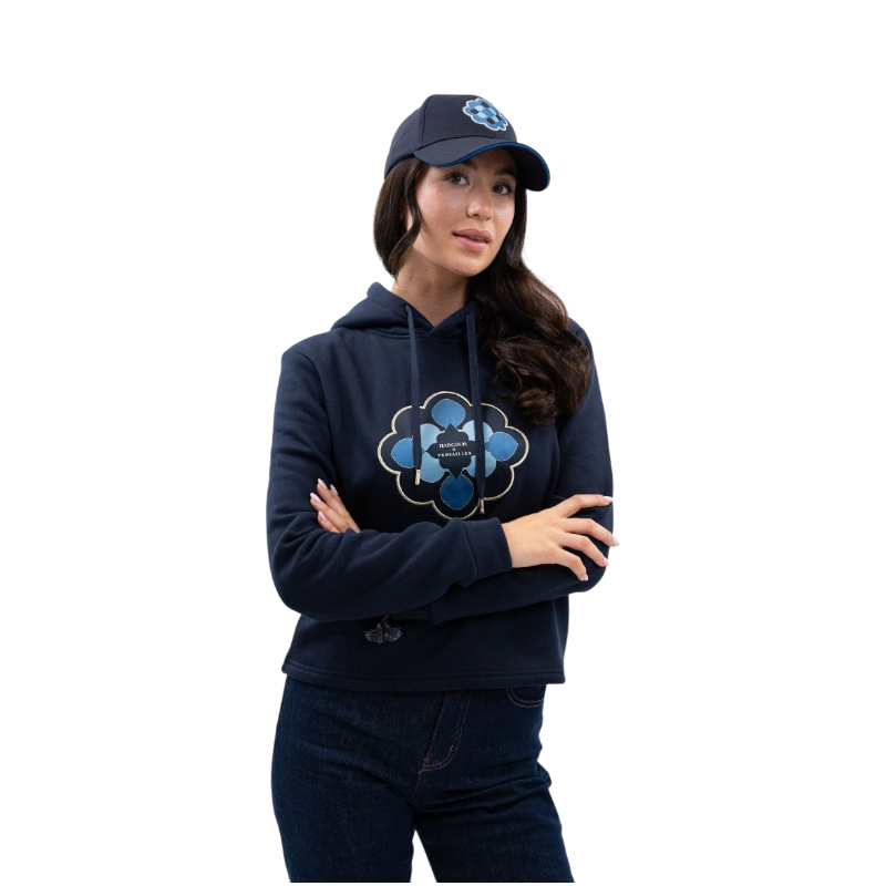 Harcour - Sweat à capuche femme Philipa marine Harcour x Versailles