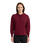 Harcour - Sweat à capuche manches longues femme Plume bordeaux