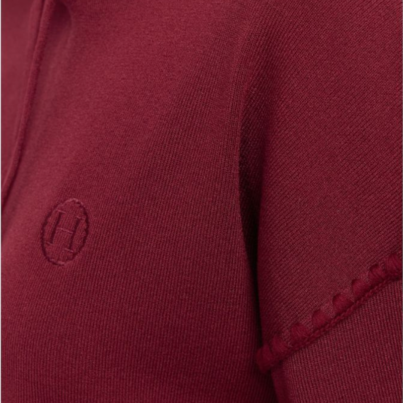 Harcour - Sweat à capuche manches longues femme Plume bordeaux