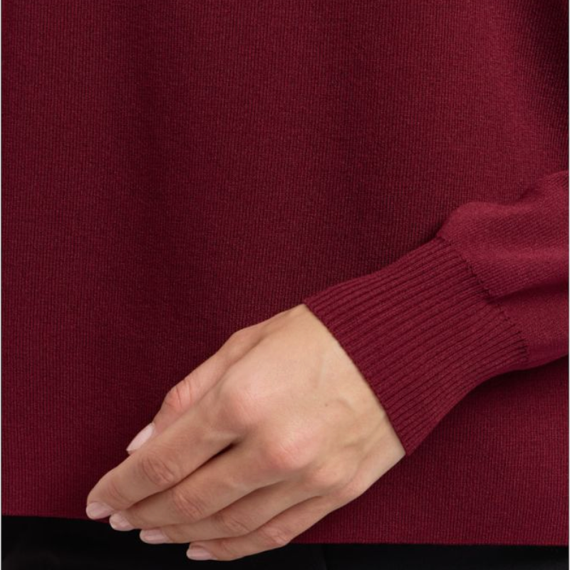 Harcour - Sweat à capuche manches longues femme Plume bordeaux