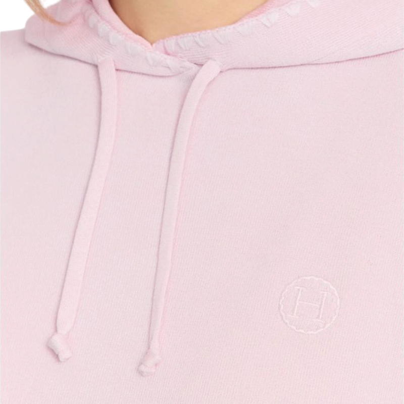 Harcour - Sweat à capuche manches longues femme Plume rose poudré