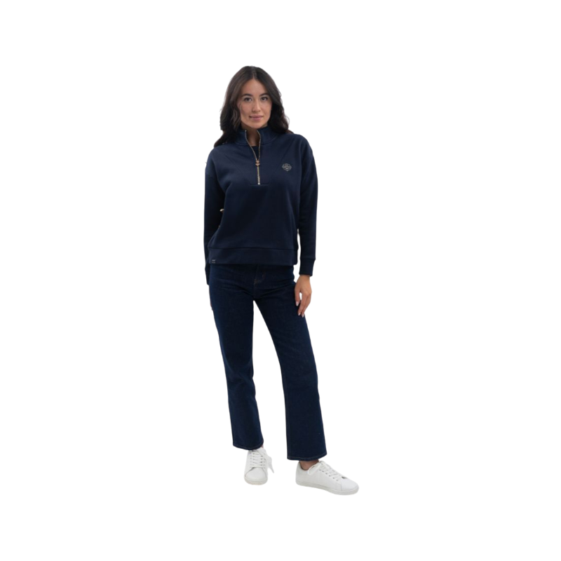 Harcour - Sweat à zip femme Louise marine Harcour x Versailles