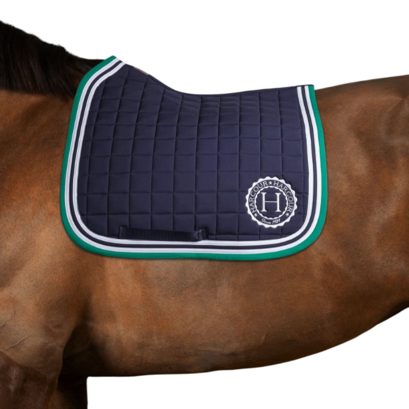 Harcour - Tapis de dressage Soft marine/ emerald green