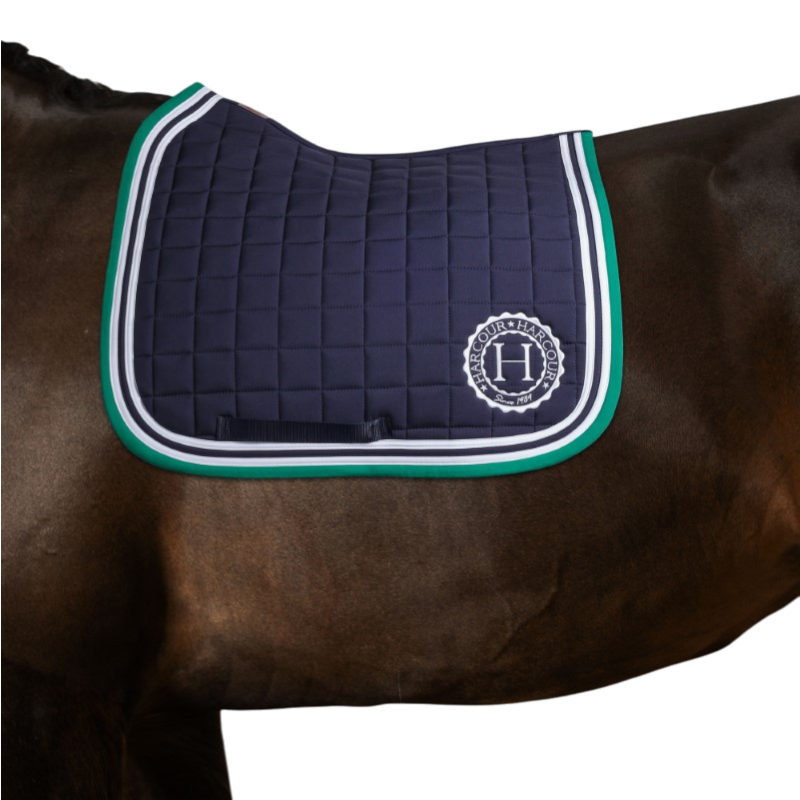 Harcour - Tapis de dressage Soft marine/ emerald green