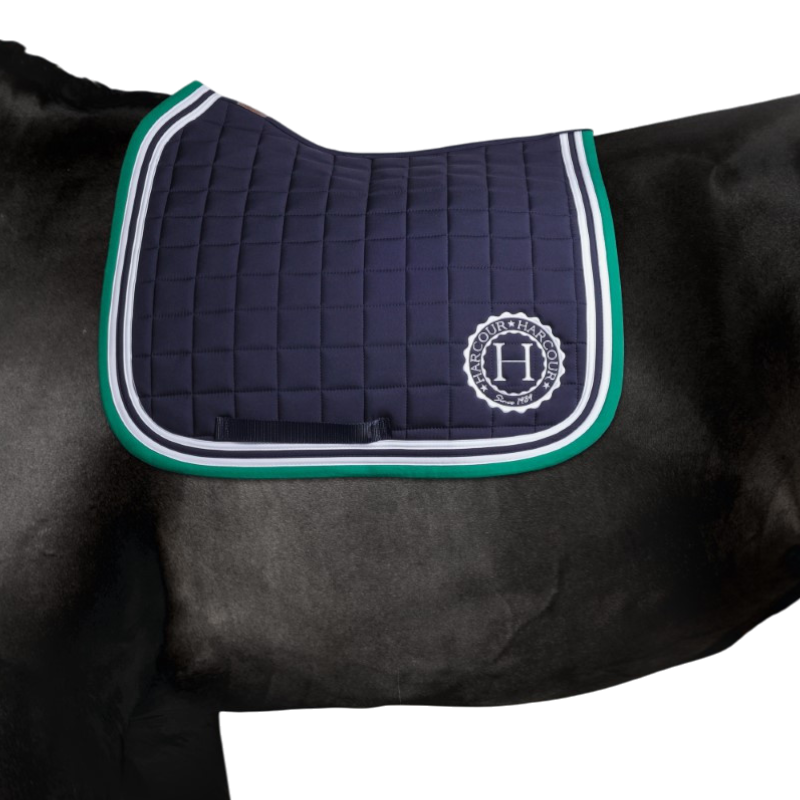 Harcour - Tapis de dressage Soft marine/ emerald green