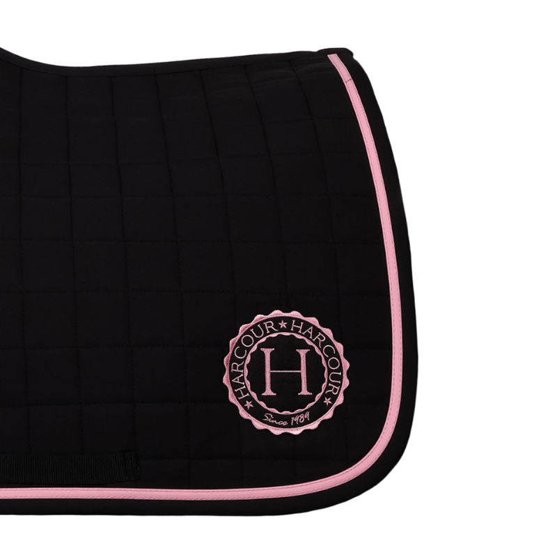 Harcour - Tapis de dressage Suzie noir/ rose