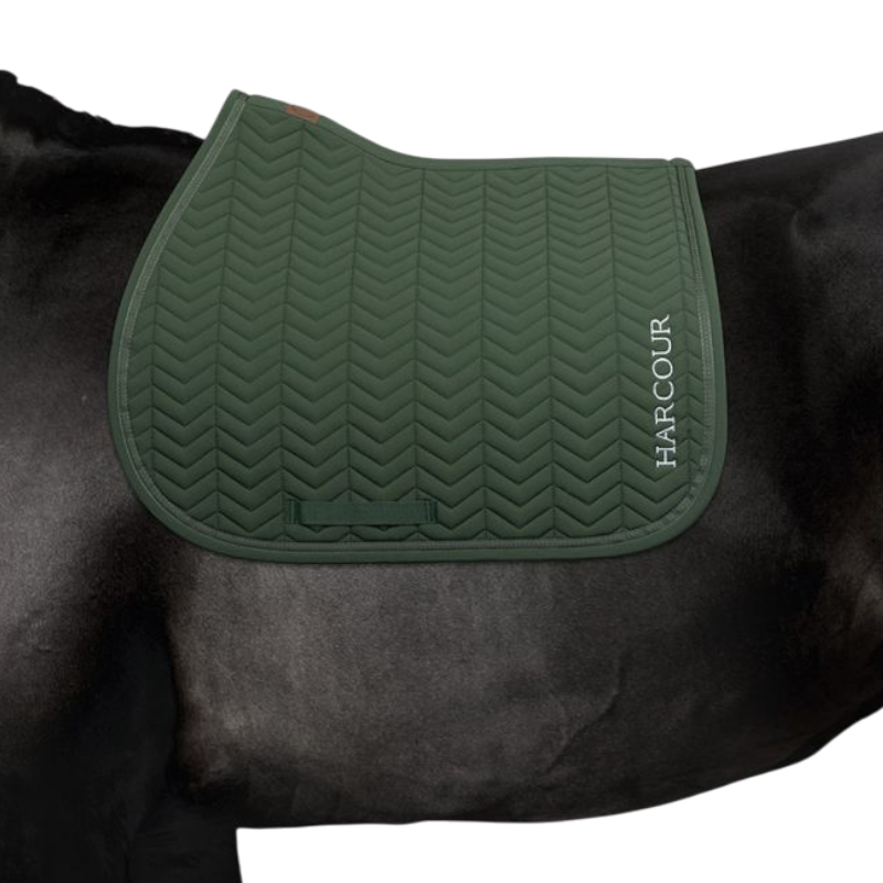 Harcour - Tapis de selle Cobalt trèfle