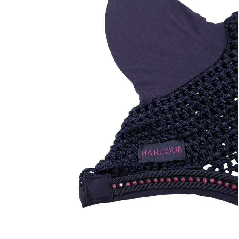 Harcour - Bonnet court Fablir Octobre Rose marine/ rose
