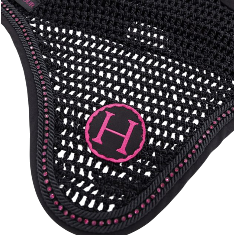 Harcour - Bonnet court Fablir Octobre Rose noir/ rose