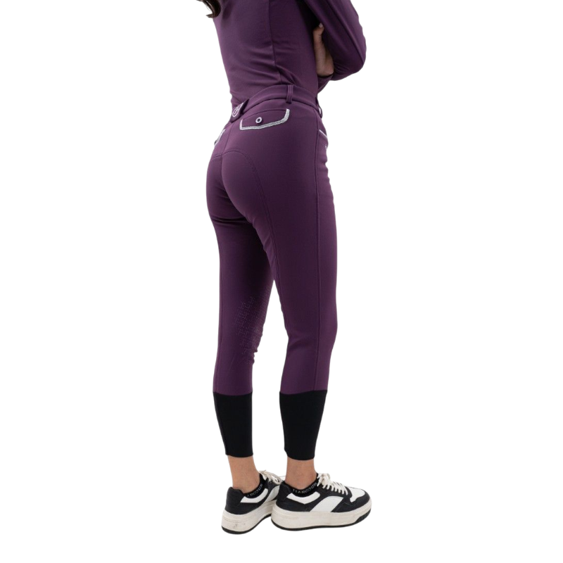 Harcour - Pantalon d'équitation polaire femme Jaipur figue
