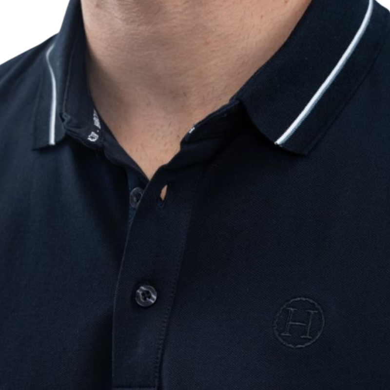 Harcour - Polo manches longues homme Malik marine