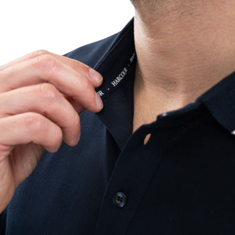 Harcour - Polo manches longues homme Malik marine