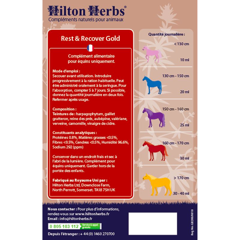 Hilton Herbs - Complément alimentaire Convalescense rest & recover gold