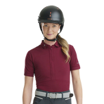 Horse Pilot - Dames rijpolo Aeromesh dark red | - Ohlala