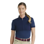 Horse Pilot - Polo d'équitation femme Aeromesh marine | - Ohlala