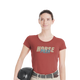 Horse Pilot - T-shirt manches courtes femme Team shirt terracotta | - Ohlala
