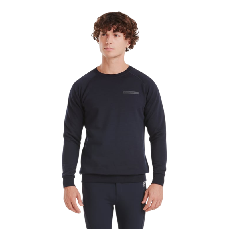 Horse Pilot - Sweat manches longues homme Merinos dark night