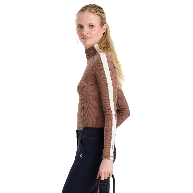 Horse Pilot - UV-werend shirt lange mouwen dames Solaris soft brown