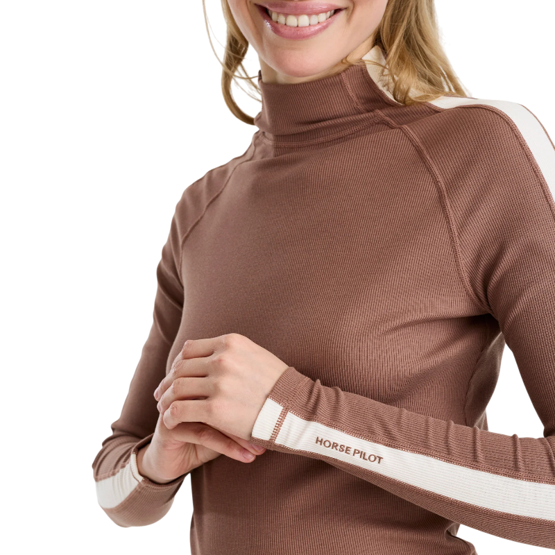 Horse Pilot - UV-werend shirt lange mouwen dames Solaris soft brown