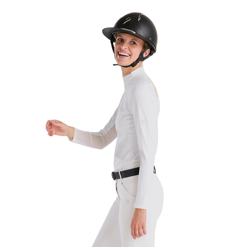 Horse Pilot - T-shirt manches longues femme Flow blanc