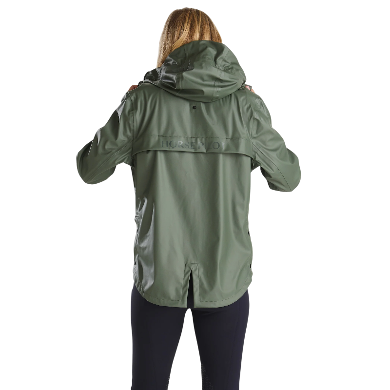 Horse Pilot - Dames regenjas Short Raintech forest night