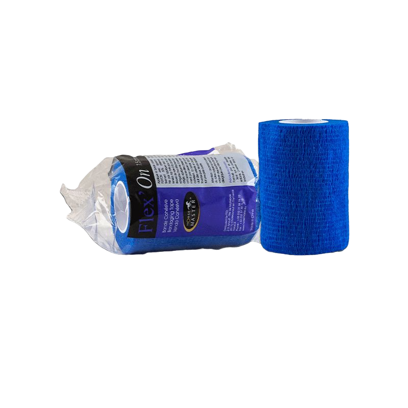 Horse Master - Bande de soin cohésive élastique multi-usage Flex'on bleu