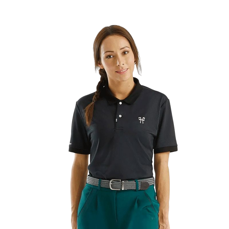 Horse Pilot - Polos manches courtes unisex Atlas noir
