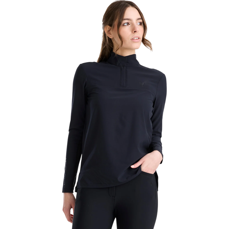 Horse Pilot - Chemise manches longues d'équitation anti-uv femme Sunrise Laura Kraut noir
