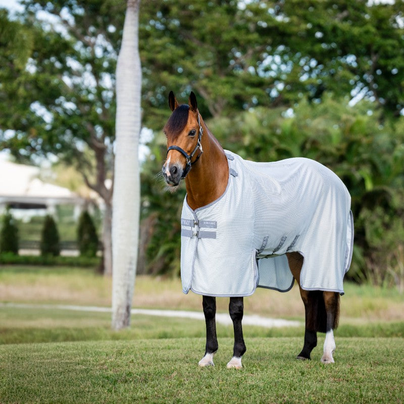 Horseware - Couverture anti-mouches Amigo Bug Buster argent/ titanium grey/ argent