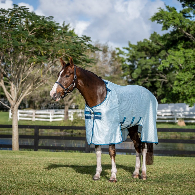 Horseware - Couverture anti-mouches Amigo Bug Buster azure blue/ marine/ bleu électrique