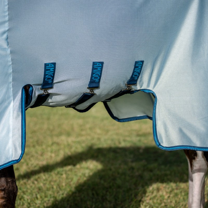 Horseware - Couverture anti-mouches Amigo Bug Buster azure blue/ marine/ bleu électrique