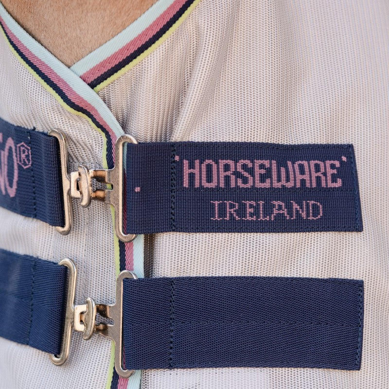 Horseware - Couverture anti-mouches Amigo Bug Rug Plus Petite argent/ lime/ marine/ rose/ bleu