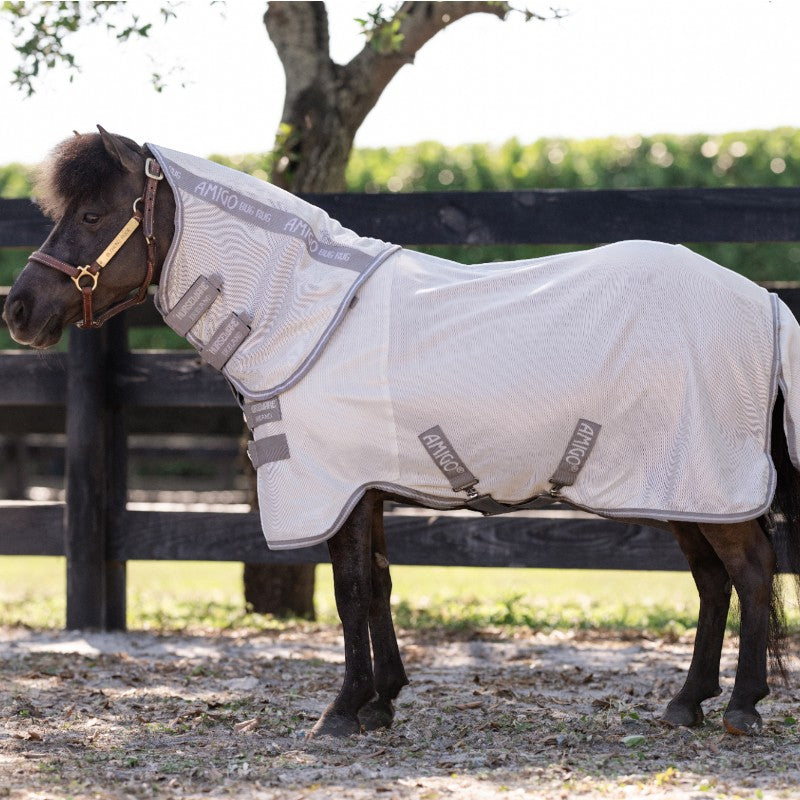 Horseware - Couverture anti-mouches Amigo Bug Rug Plus Petite argent/ titanium grey/ argent