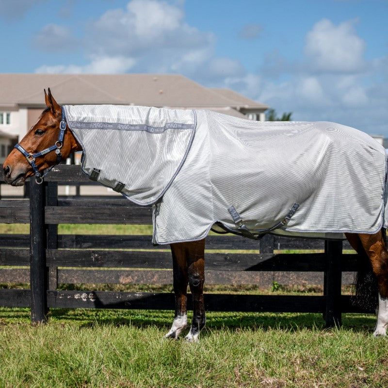 Horseware - Couverture anti-mouches Amigo Bug Rug Plus XL argent/ titanium grey/ argent