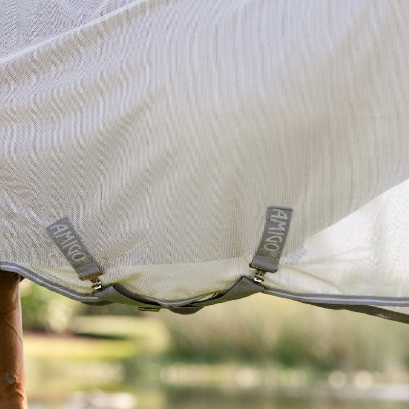 Horseware - Couverture anti-mouches Amigo Bug Rug Pony argent/ titanium grey/ argent