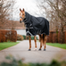 Horseware - Buitendeken Amigo Bravo Integrated Turnout zwart/ titanium grey/ zilver 250g | - Ohlala