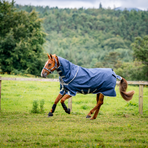 Horseware - Buitendeken Amigo Bravo Plus Turnout marine/ titanium grey/ zilver 50g | - Ohlala