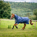 Horseware - Buitendeken Amigo Bravo Plus Turnout marine/ titanium grey/ zilver 50g | - Ohlala