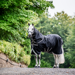Horseware - Buitendeken Amigo Bravo Plus Turnout zwart/ titanium grey/ zilver 50g | - Ohlala