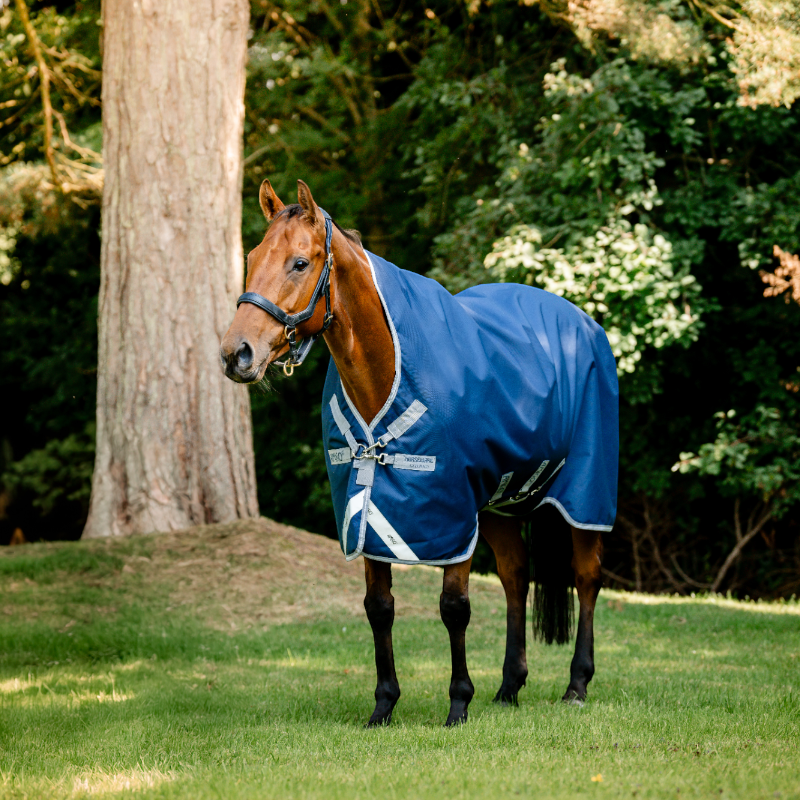 Horseware - Couverture d'extérieur Amigo Wug Turnout marine/ titanium grey/ argent 150g | - Ohlala