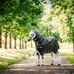 Horseware - Rambo Plus Turnout buitendeken zwart/ thunderstorm grey/ zilver 100g | - Ohlala
